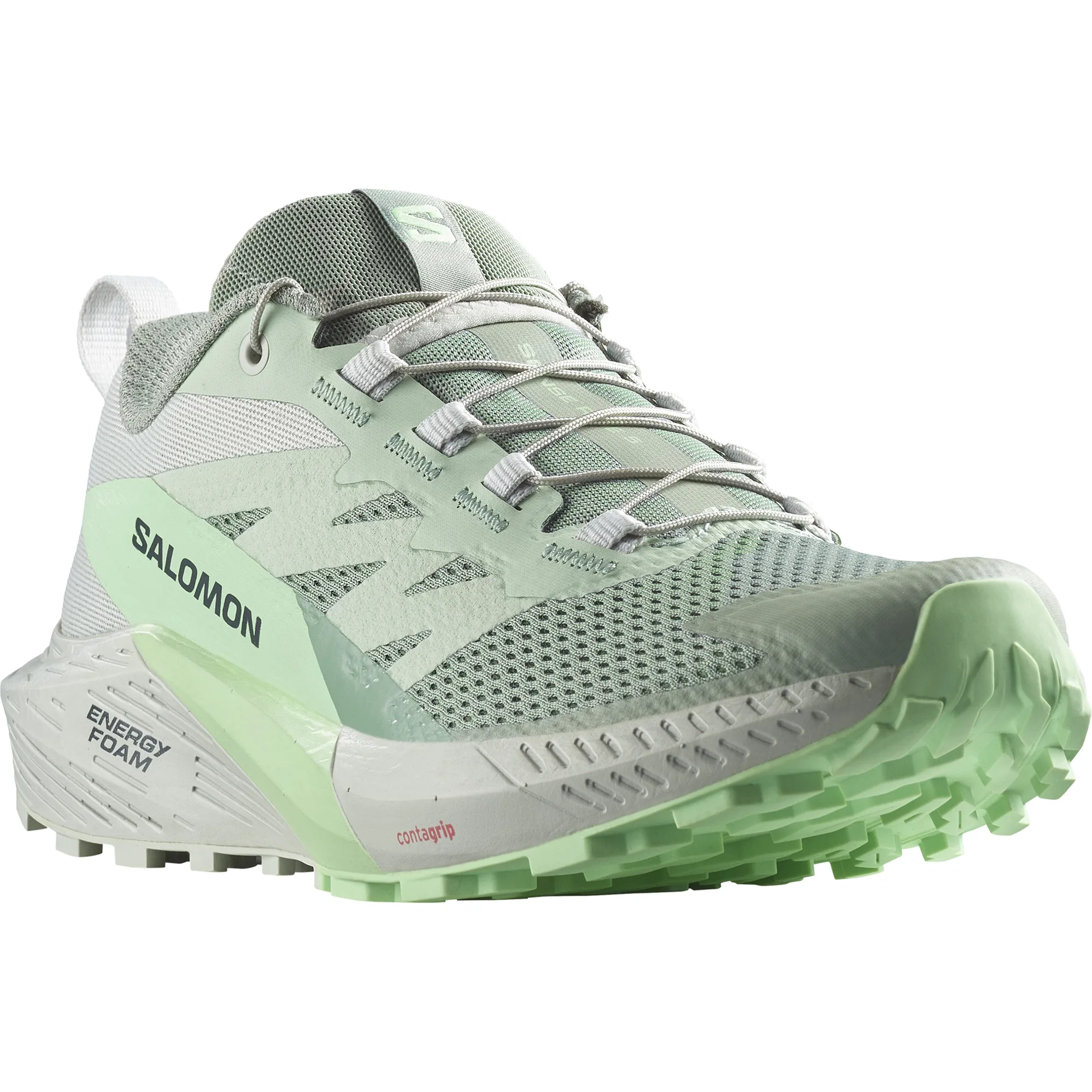 Salomon Womens Sense Ride 5 Lily Pad Metal Green Ash